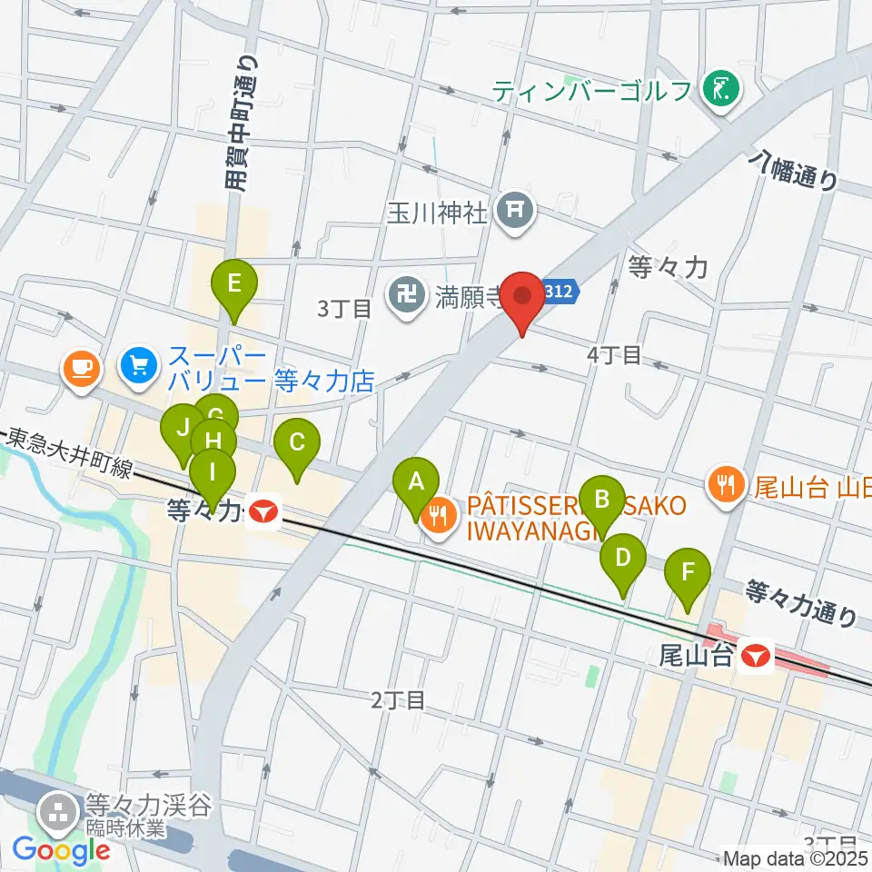 ベースショップ高崎周辺のカフェ一覧地図