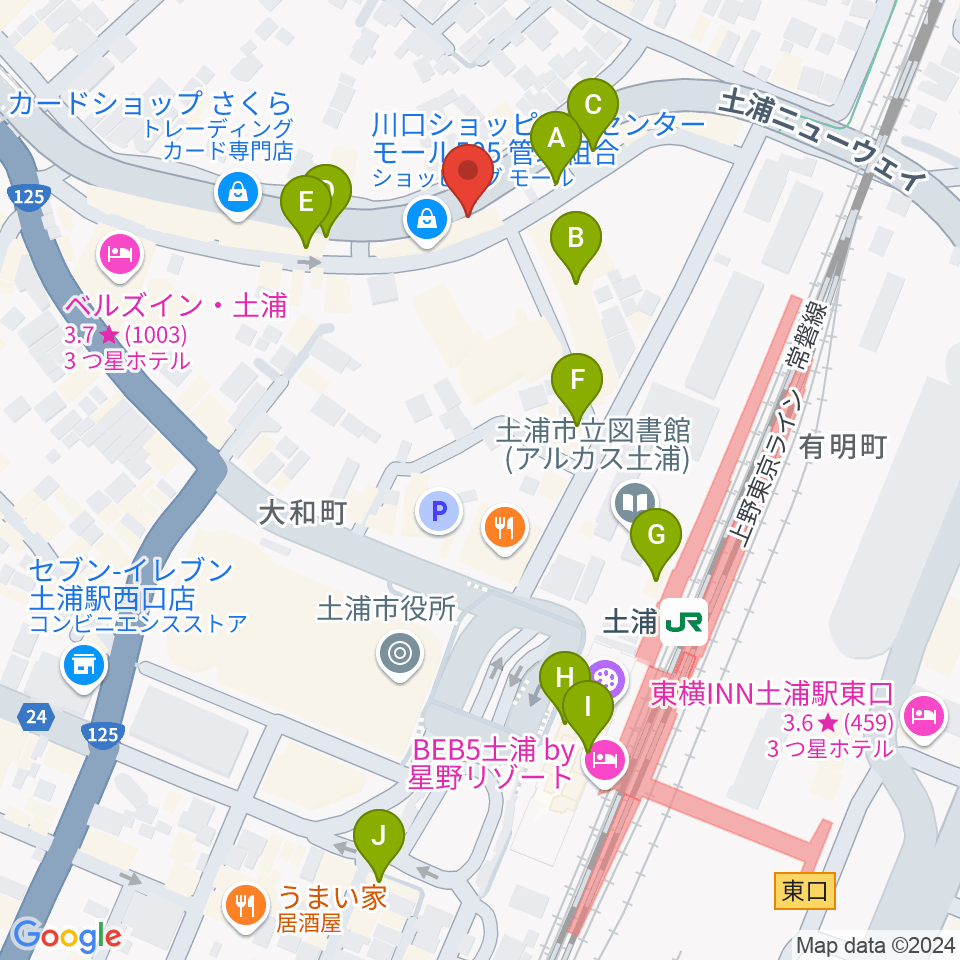 LINER NOTES周辺のカフェ一覧地図