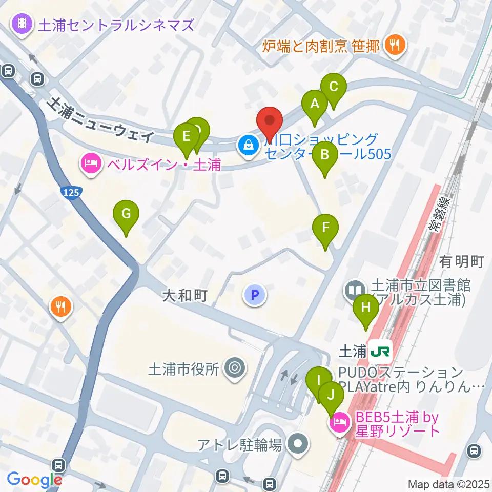 LINER NOTES周辺のカフェ一覧地図