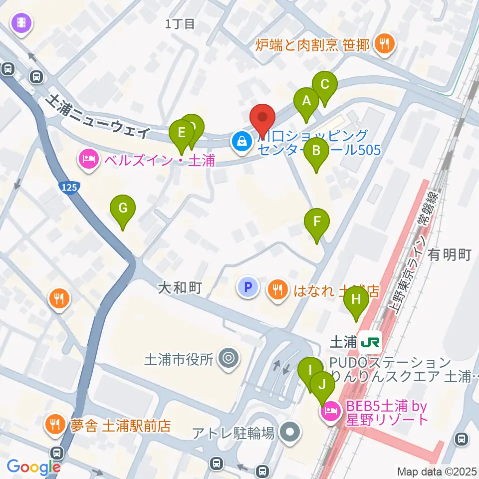 LINER NOTES周辺のカフェ一覧地図