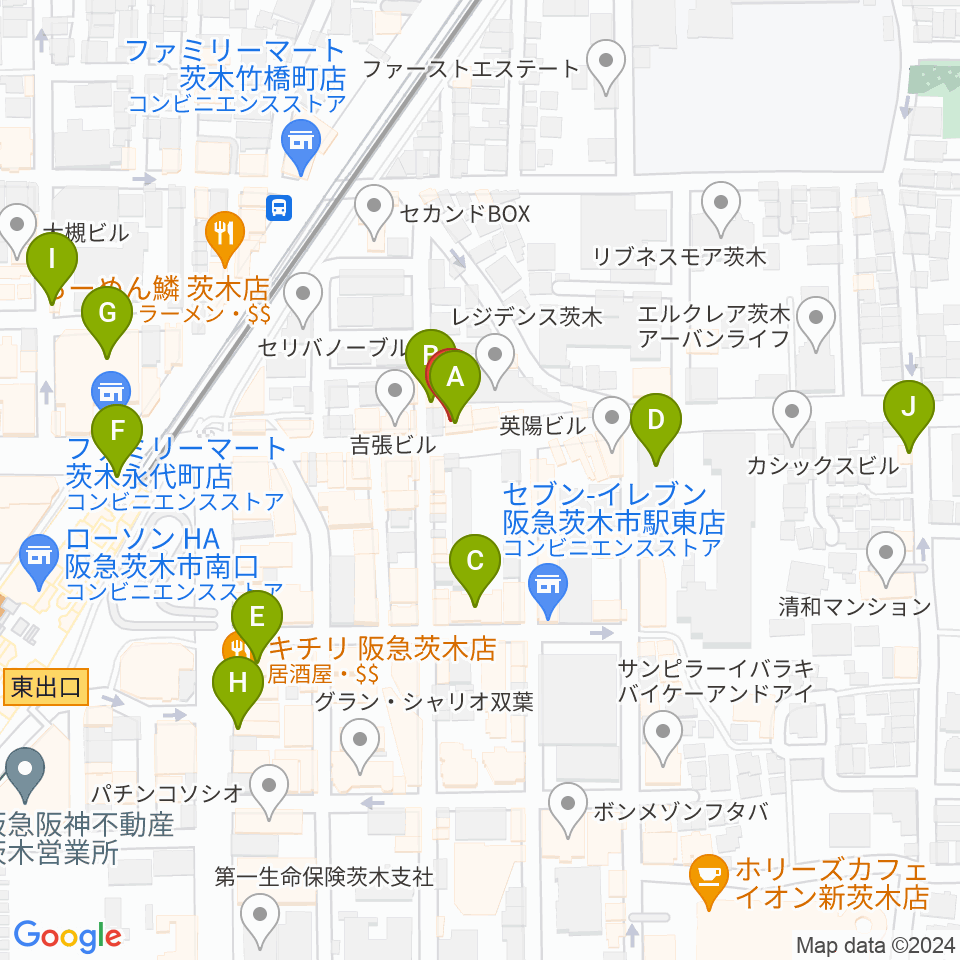 スタジオMSW周辺のカフェ一覧地図