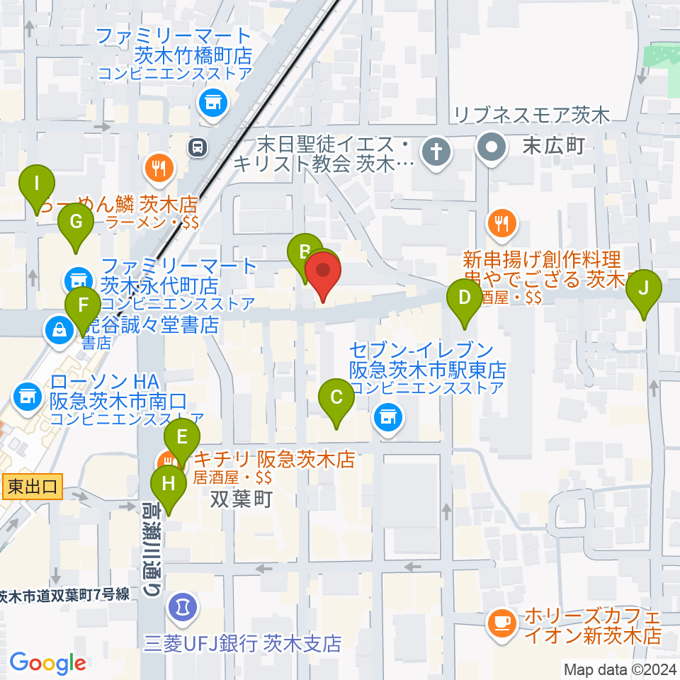 スタジオMSW周辺のカフェ一覧地図