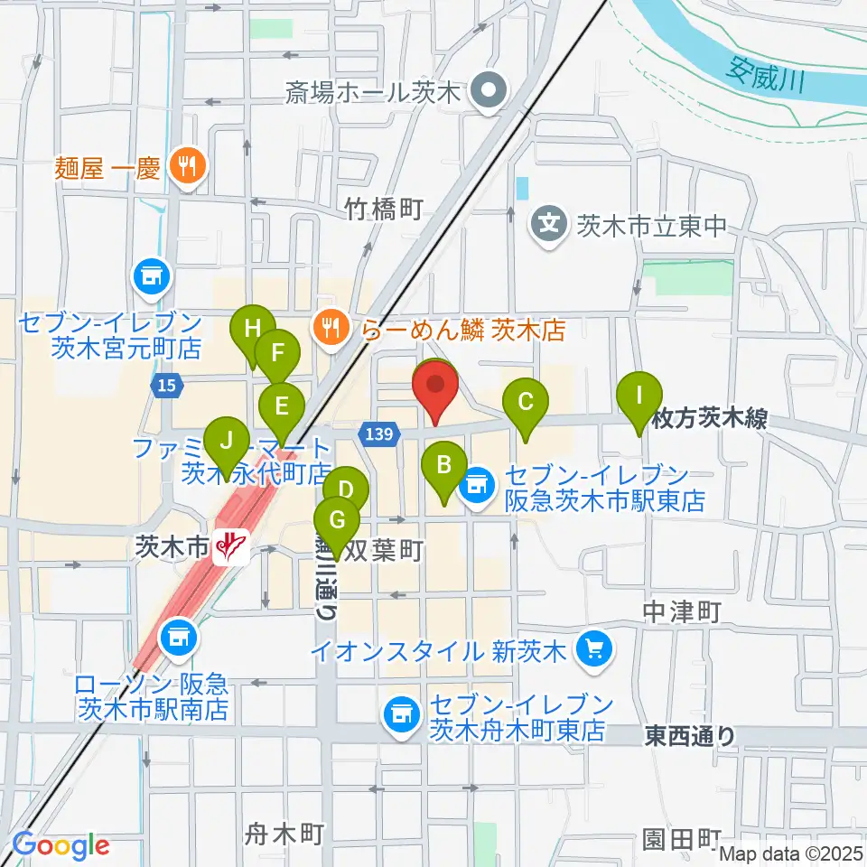 スタジオMSW周辺のカフェ一覧地図
