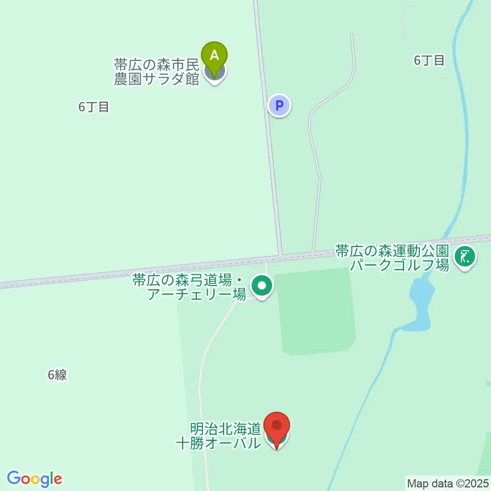 明治北海道十勝オーバル周辺のカフェ一覧地図