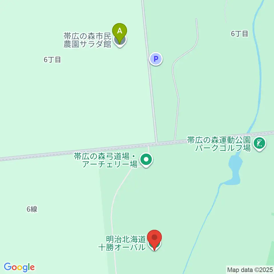 明治北海道十勝オーバル周辺のカフェ一覧地図