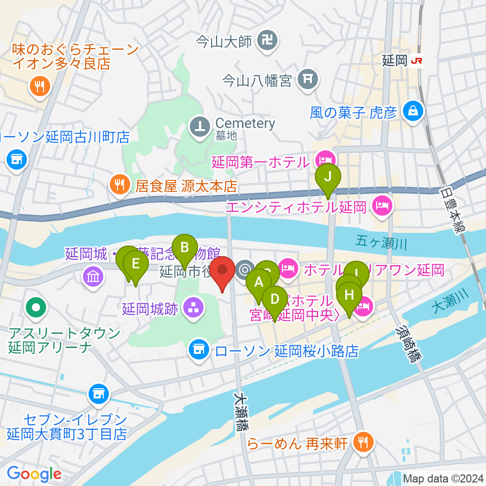 野口遵記念館周辺のカフェ一覧地図