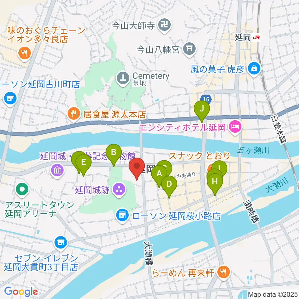野口遵記念館周辺のカフェ一覧地図