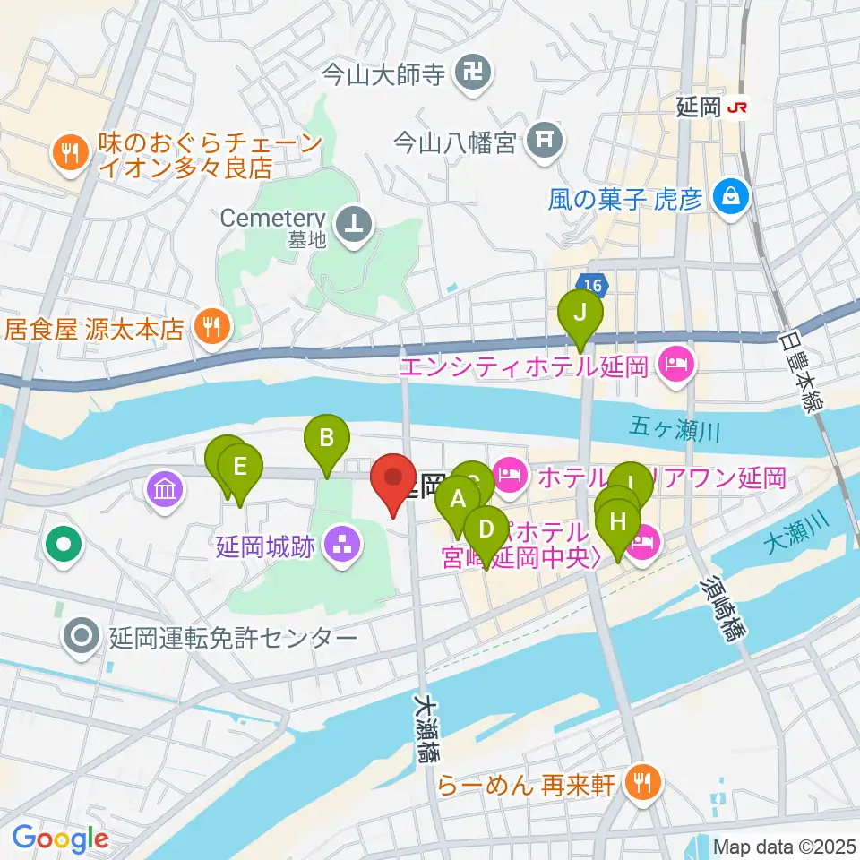 野口遵記念館周辺のカフェ一覧地図