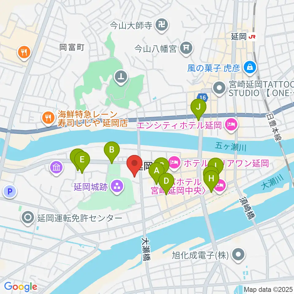 野口遵記念館周辺のカフェ一覧地図
