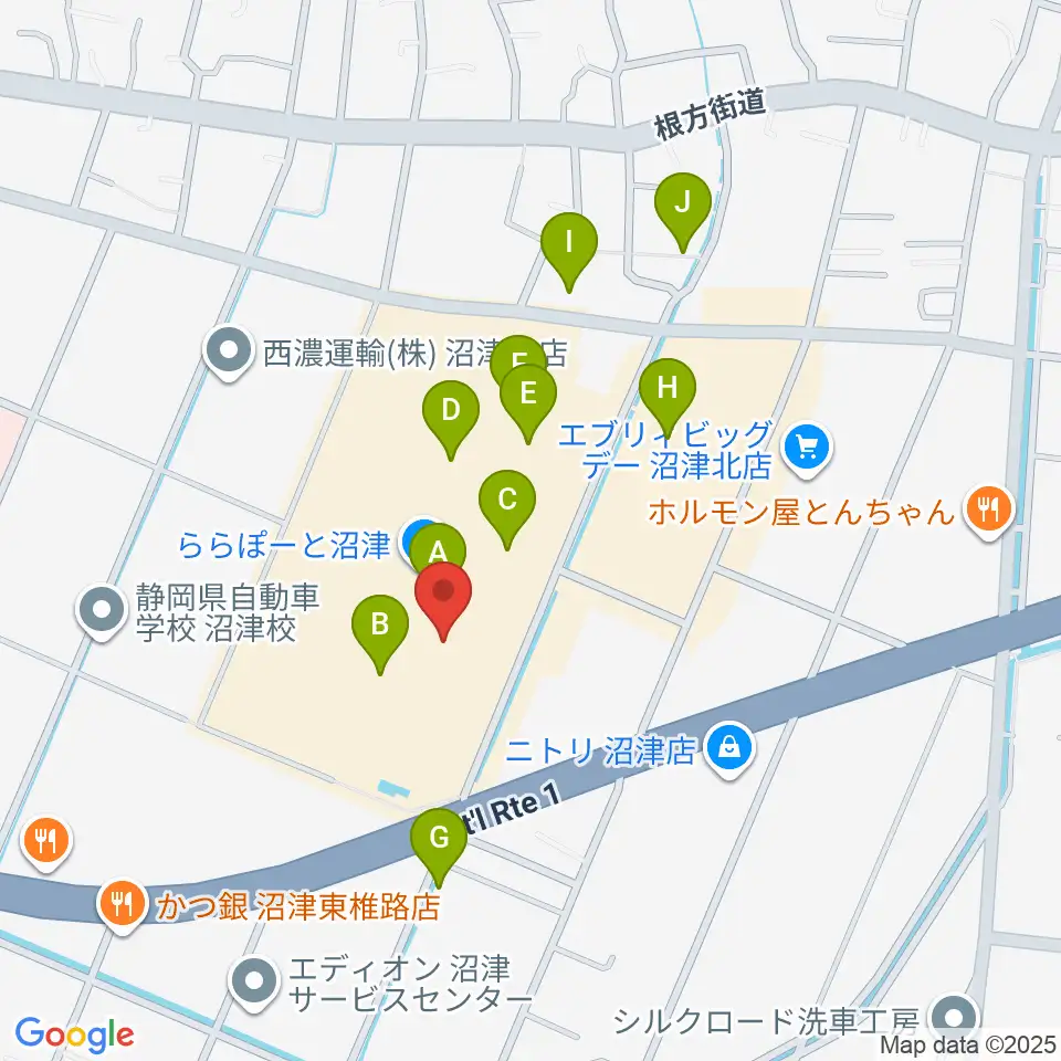 シネマサンシャインららぽーと沼津周辺のカフェ一覧地図