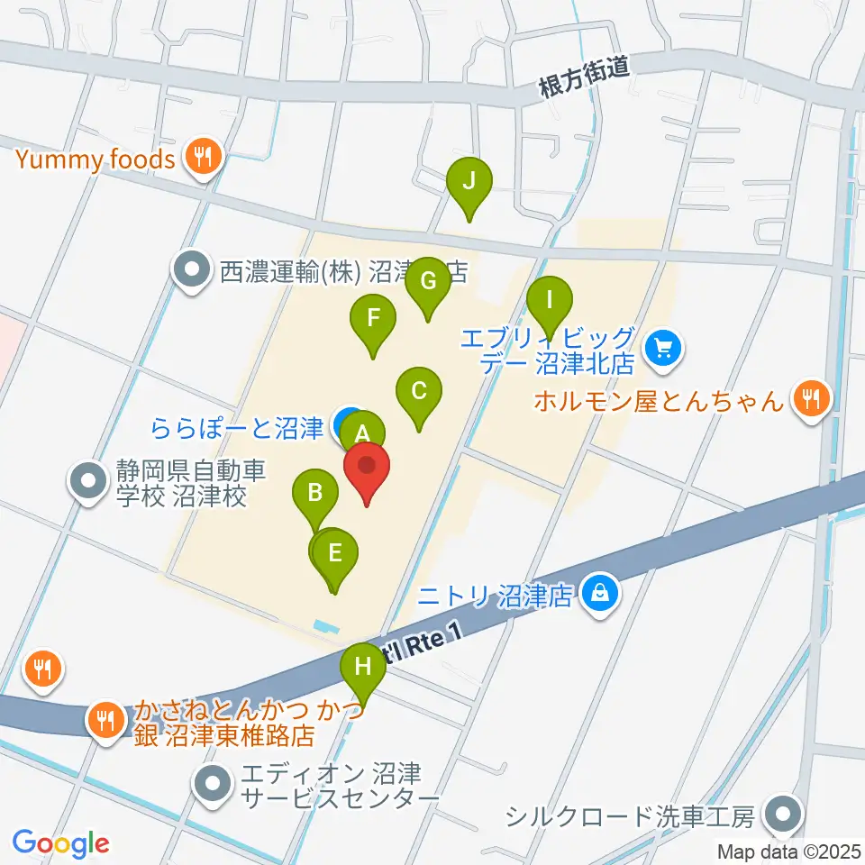 シネマサンシャインららぽーと沼津周辺のカフェ一覧地図