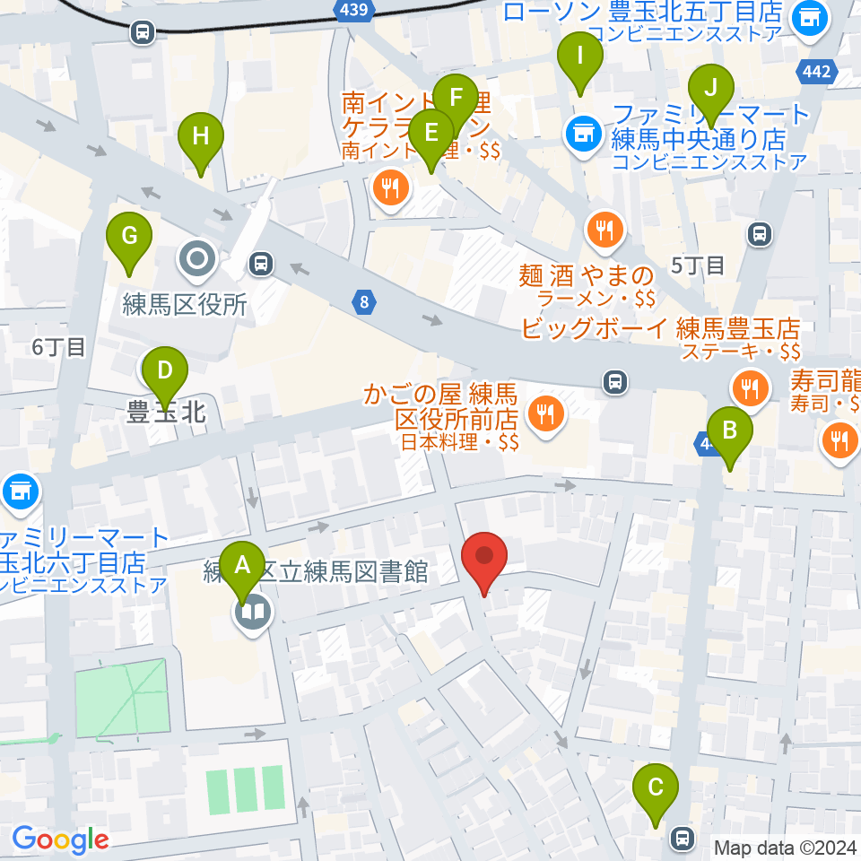 スタジオHappyBox周辺のカフェ一覧地図