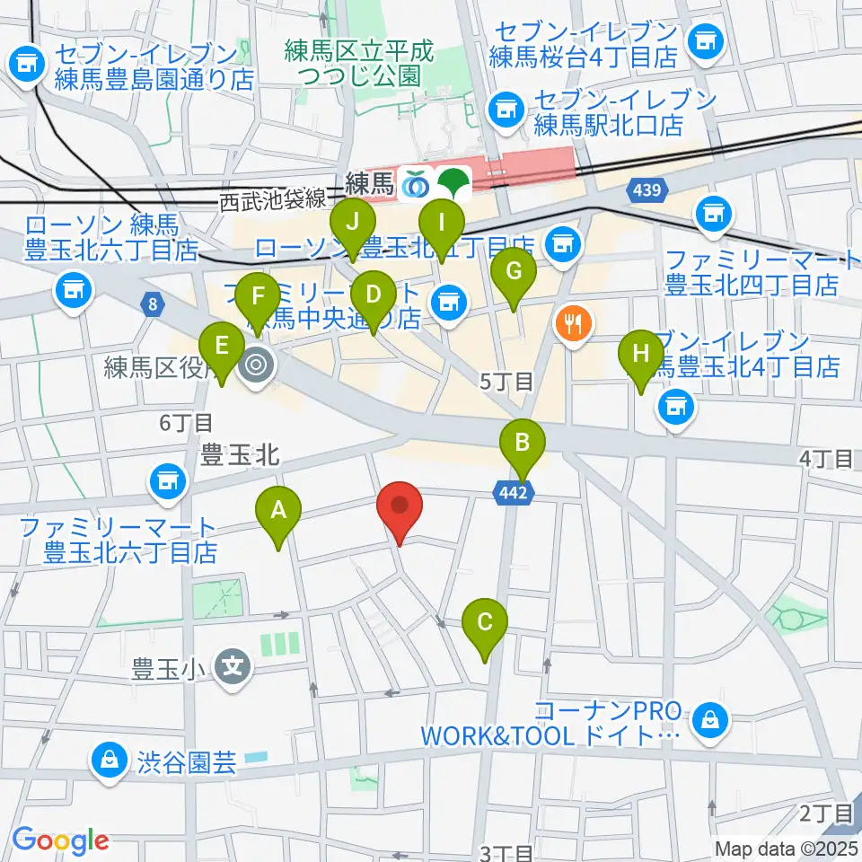 スタジオHappyBox周辺のカフェ一覧地図