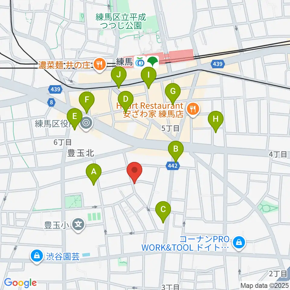 スタジオHappyBox周辺のカフェ一覧地図