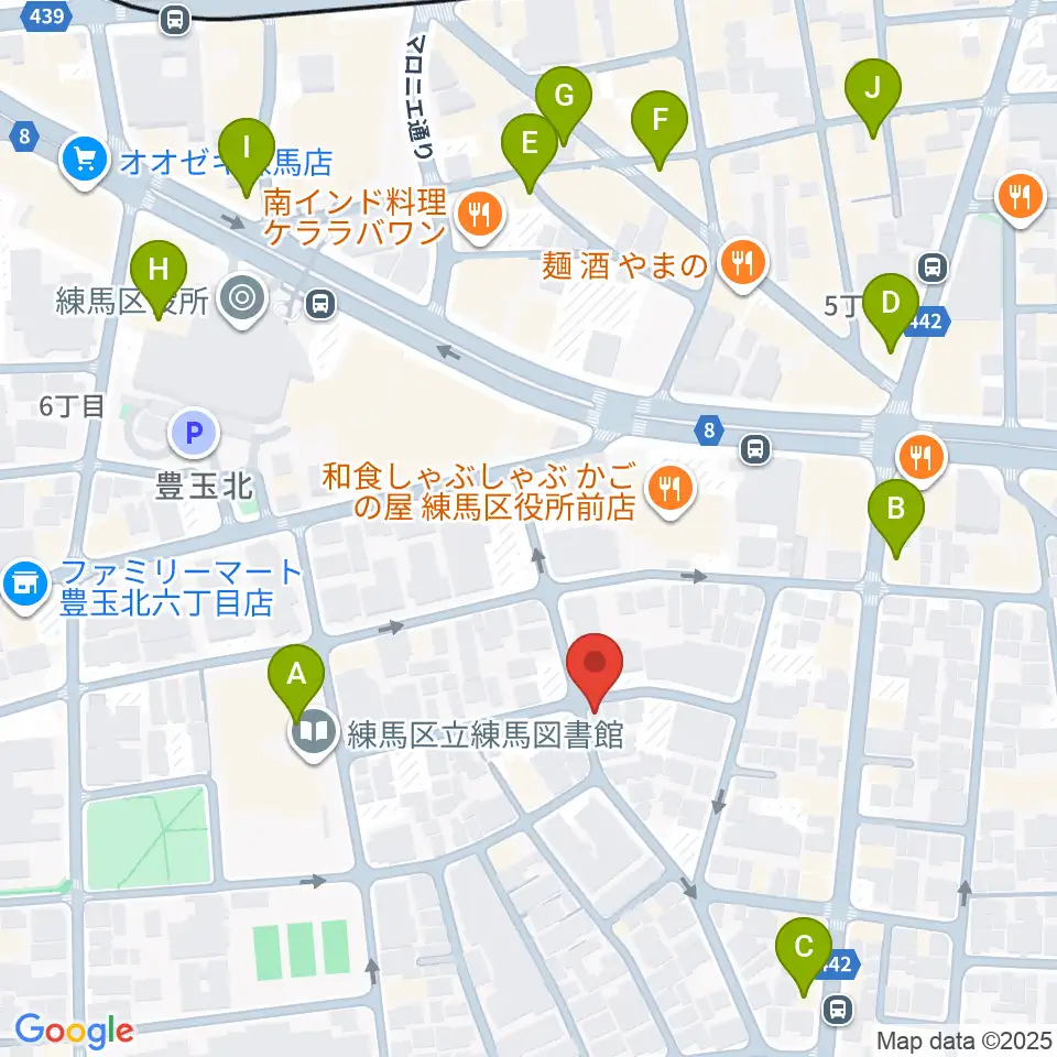 スタジオHappyBox周辺のカフェ一覧地図