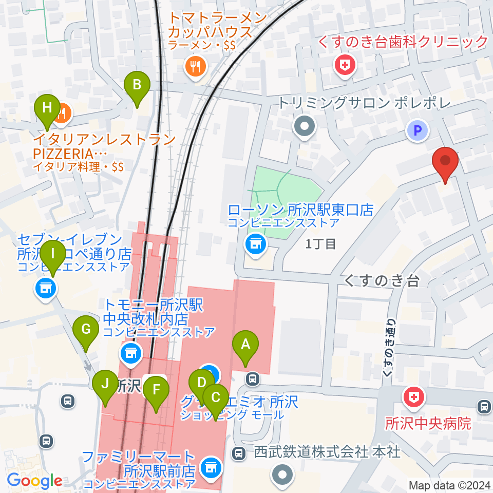 アミュージング・グレース周辺のカフェ一覧地図