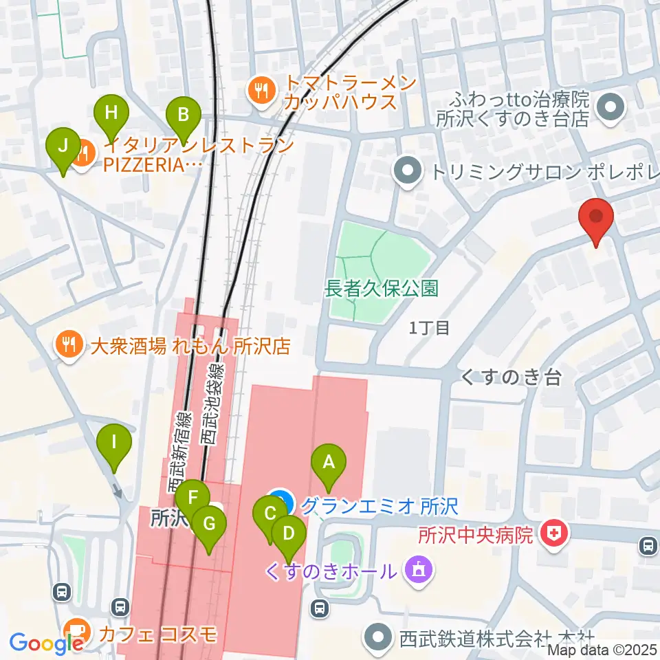 アミュージング・グレース周辺のカフェ一覧地図