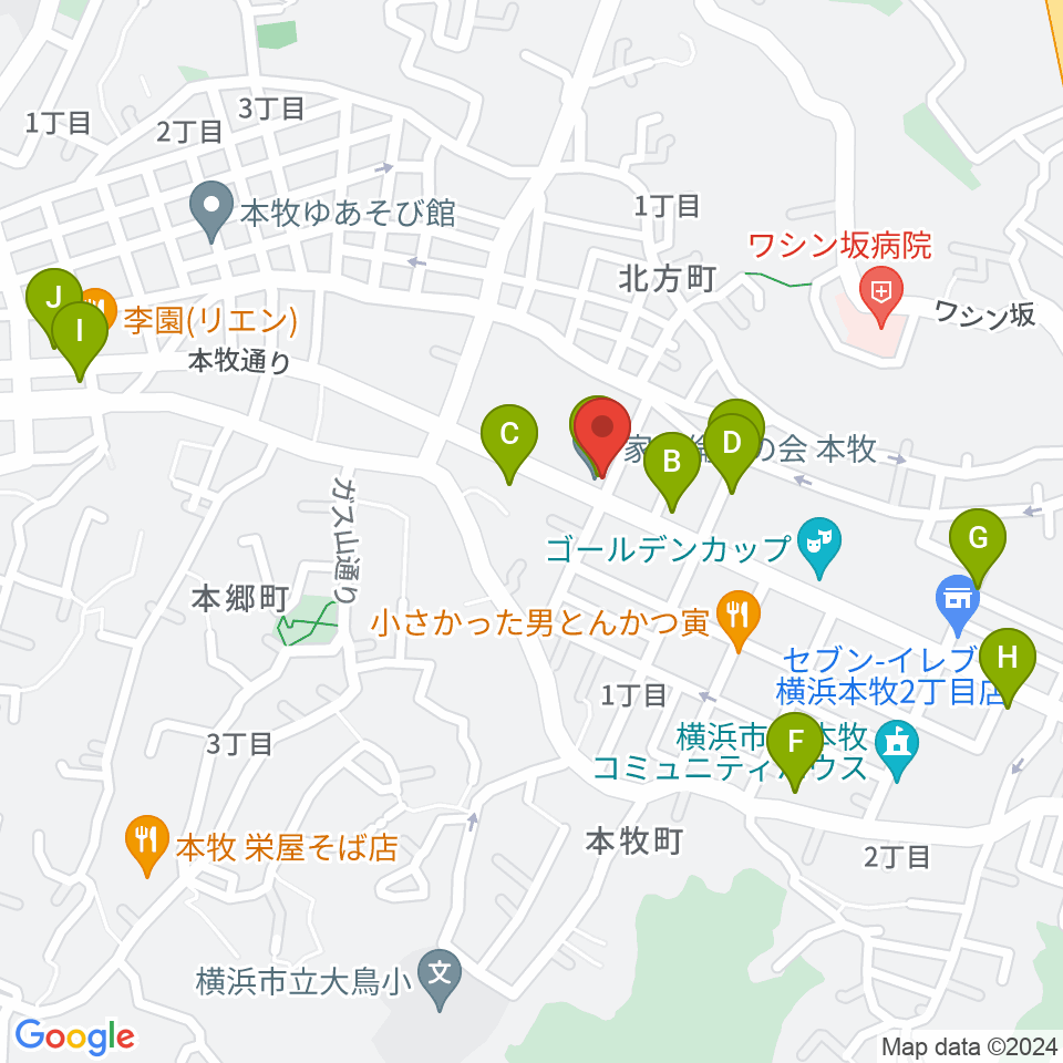 マリンFM周辺のカフェ一覧地図