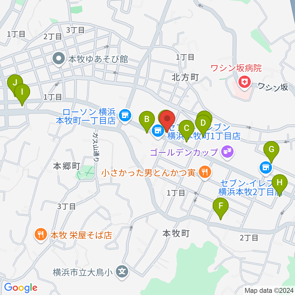 マリンFM周辺のカフェ一覧地図