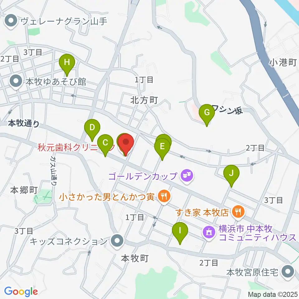 マリンFM周辺のカフェ一覧地図
