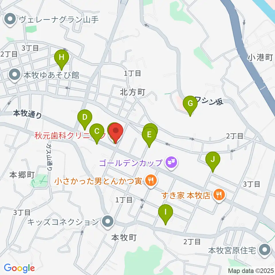 マリンFM周辺のカフェ一覧地図