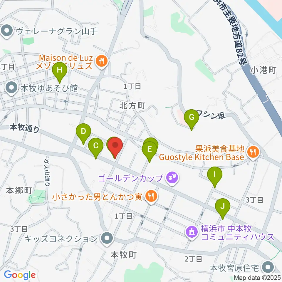 マリンFM周辺のカフェ一覧地図