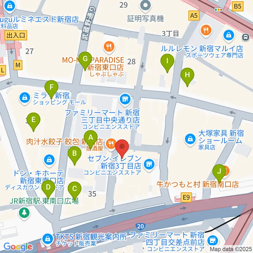 K’s cinema周辺のカフェ一覧地図