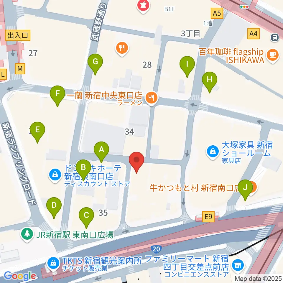 K’s cinema周辺のカフェ一覧地図