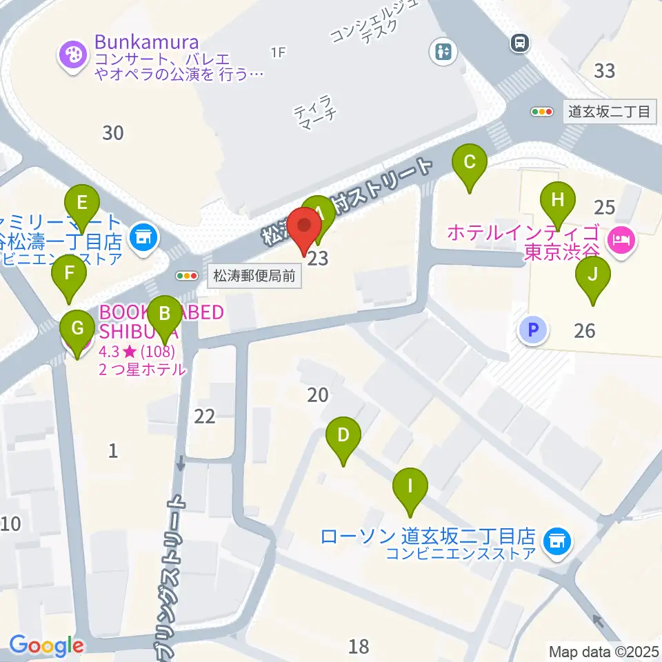 渋谷DAIA周辺のカフェ一覧地図