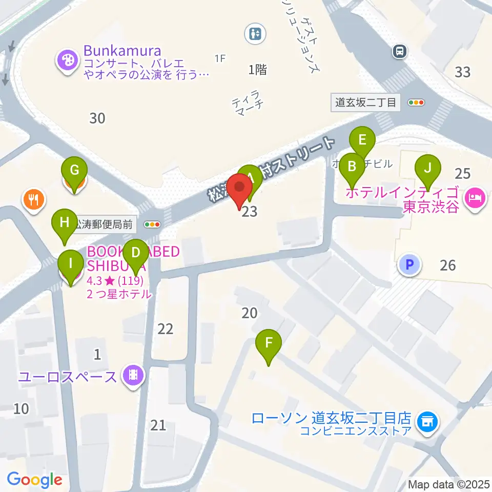 渋谷DAIA周辺のカフェ一覧地図