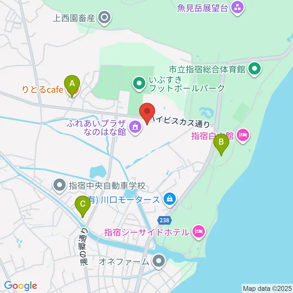 指宿市民会館周辺のカフェ一覧地図