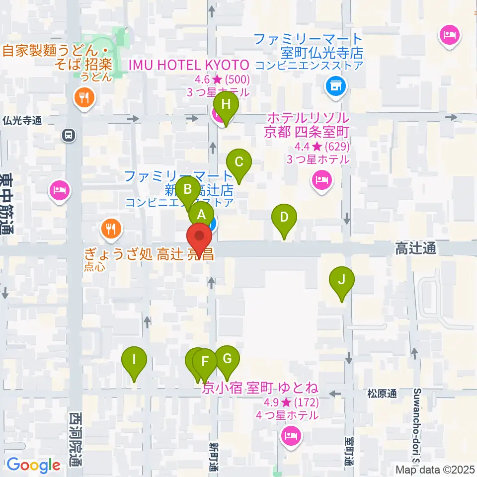 ティーステップ周辺のカフェ一覧地図