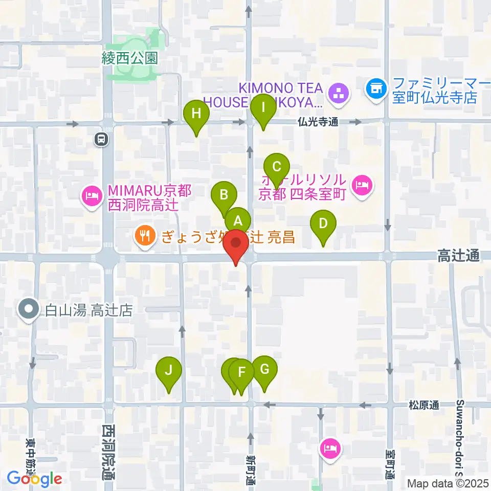 ティーステップ周辺のカフェ一覧地図