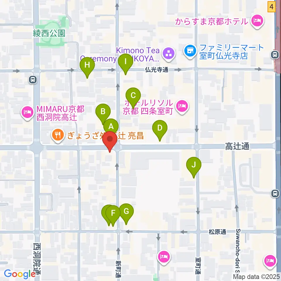 ティーステップ周辺のカフェ一覧地図