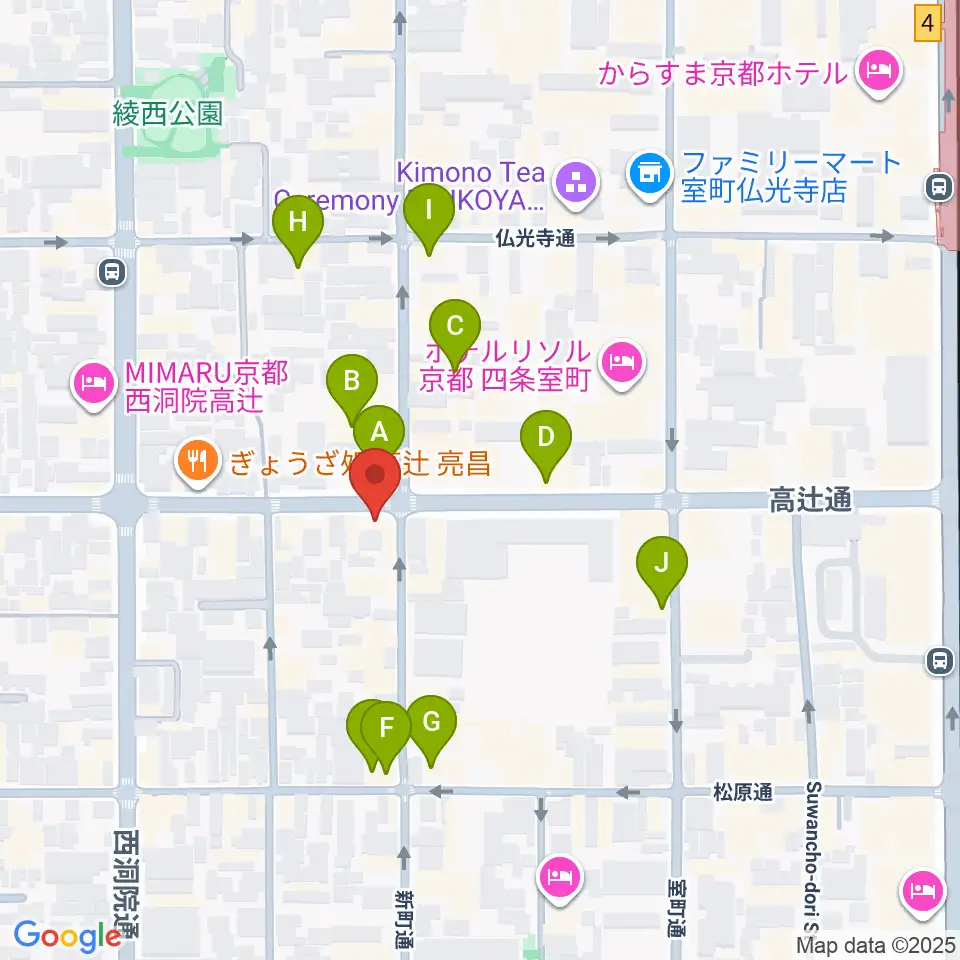 ティーステップ周辺のカフェ一覧地図