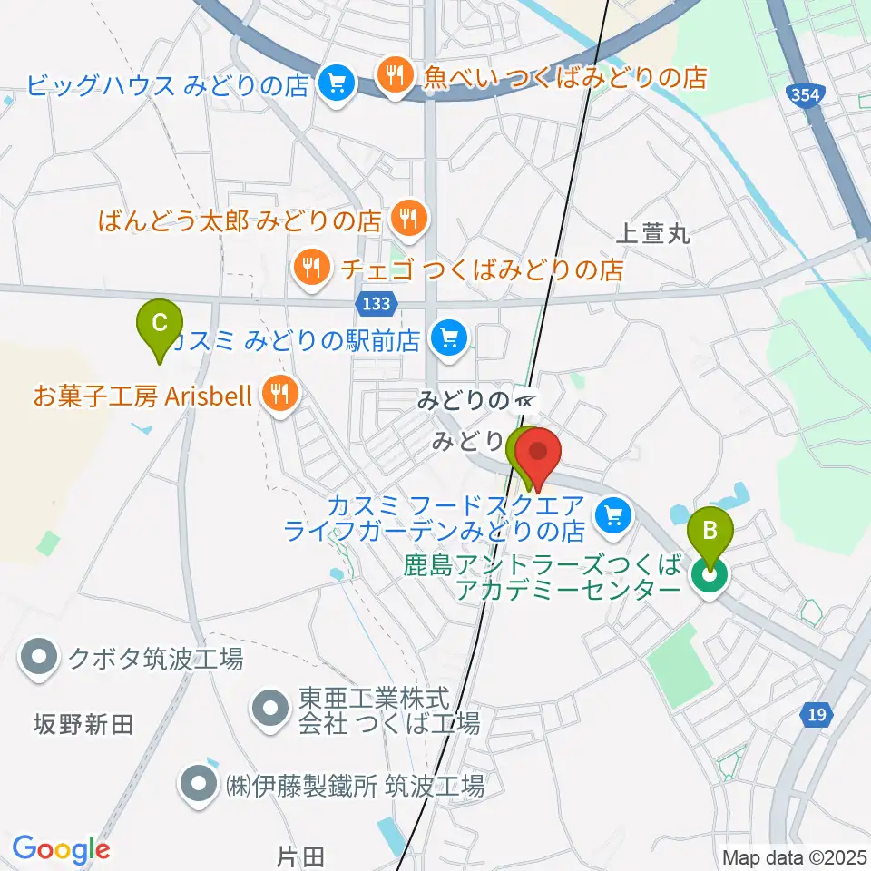 アーデン音楽館 みどりの教室周辺のカフェ一覧地図