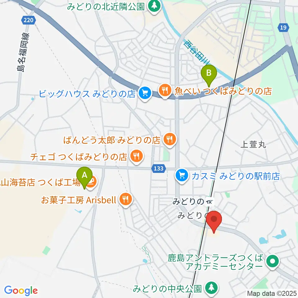 アーデン音楽館 みどりの教室周辺のカフェ一覧地図