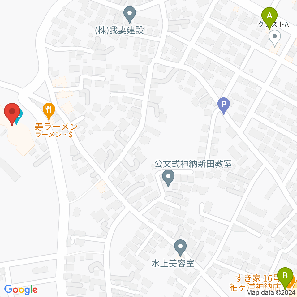 袖ヶ浦市民会館周辺のカフェ一覧地図