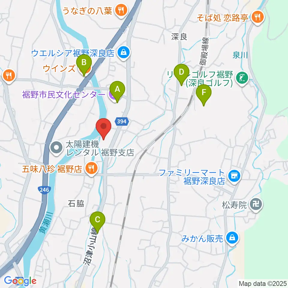 裾野市生涯学習センター ゆうあいプラザ周辺のカフェ一覧地図