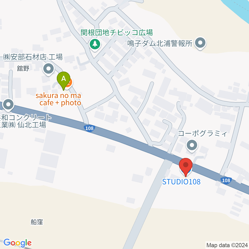 STUDIO108周辺のカフェ一覧地図