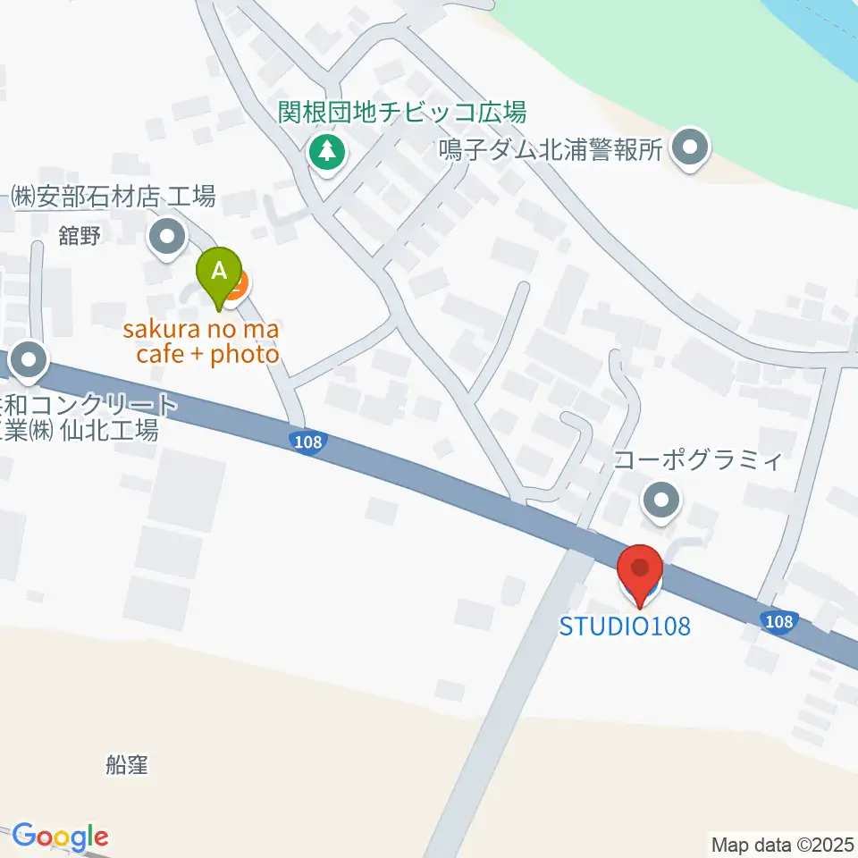 STUDIO108周辺のカフェ一覧地図