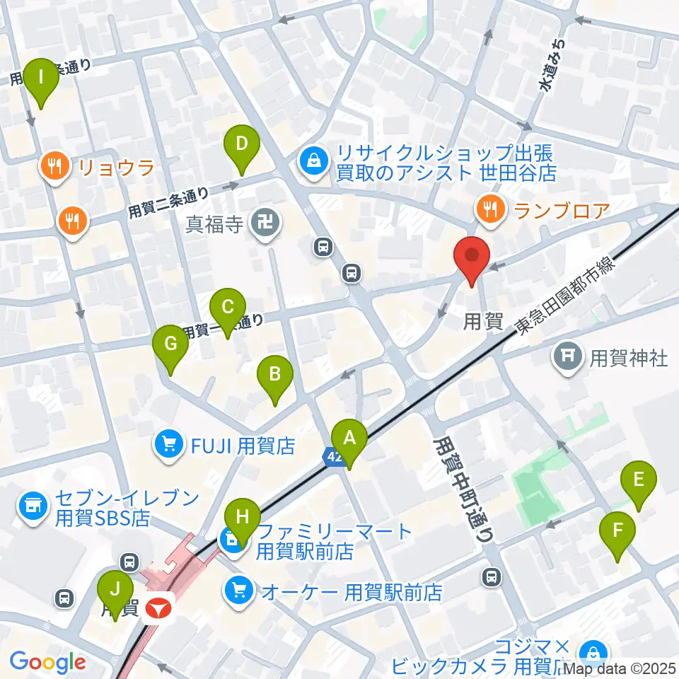 用賀エピタフ周辺のカフェ一覧地図