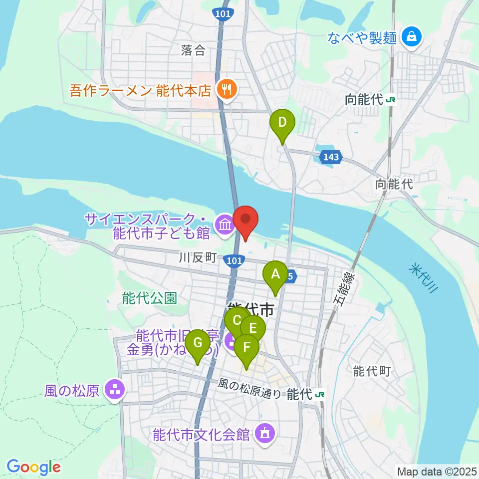NODENアリーナ周辺のカフェ一覧地図