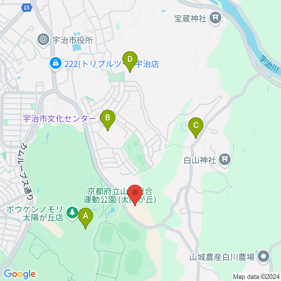 木下アカデミー京都アイスアリーナ周辺のカフェ一覧地図