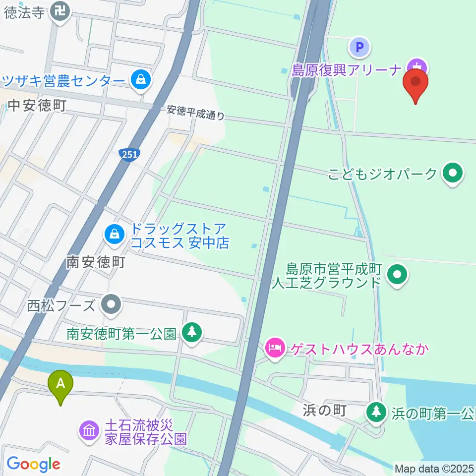 島原復興アリーナ周辺のカフェ一覧地図