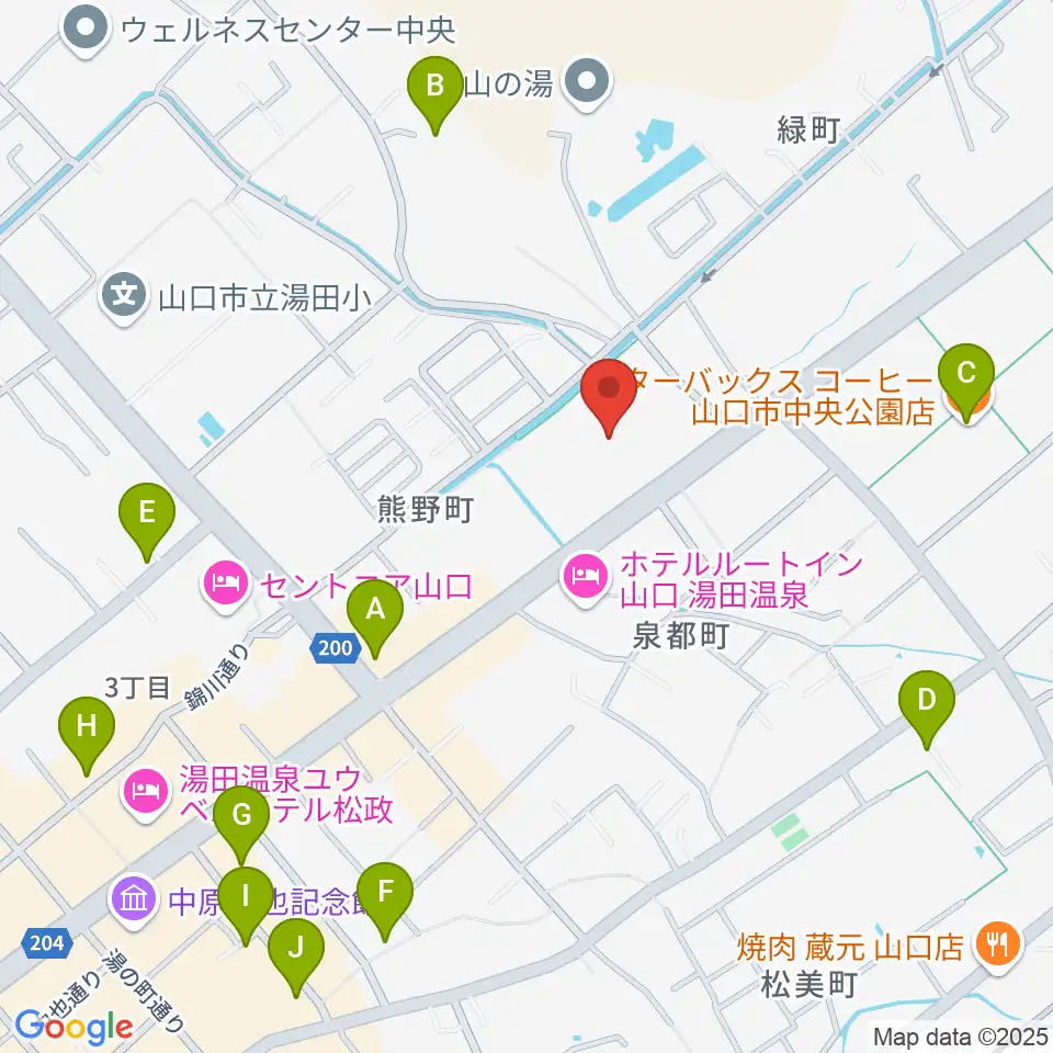 ニューメディアプラザ山口周辺のカフェ一覧地図
