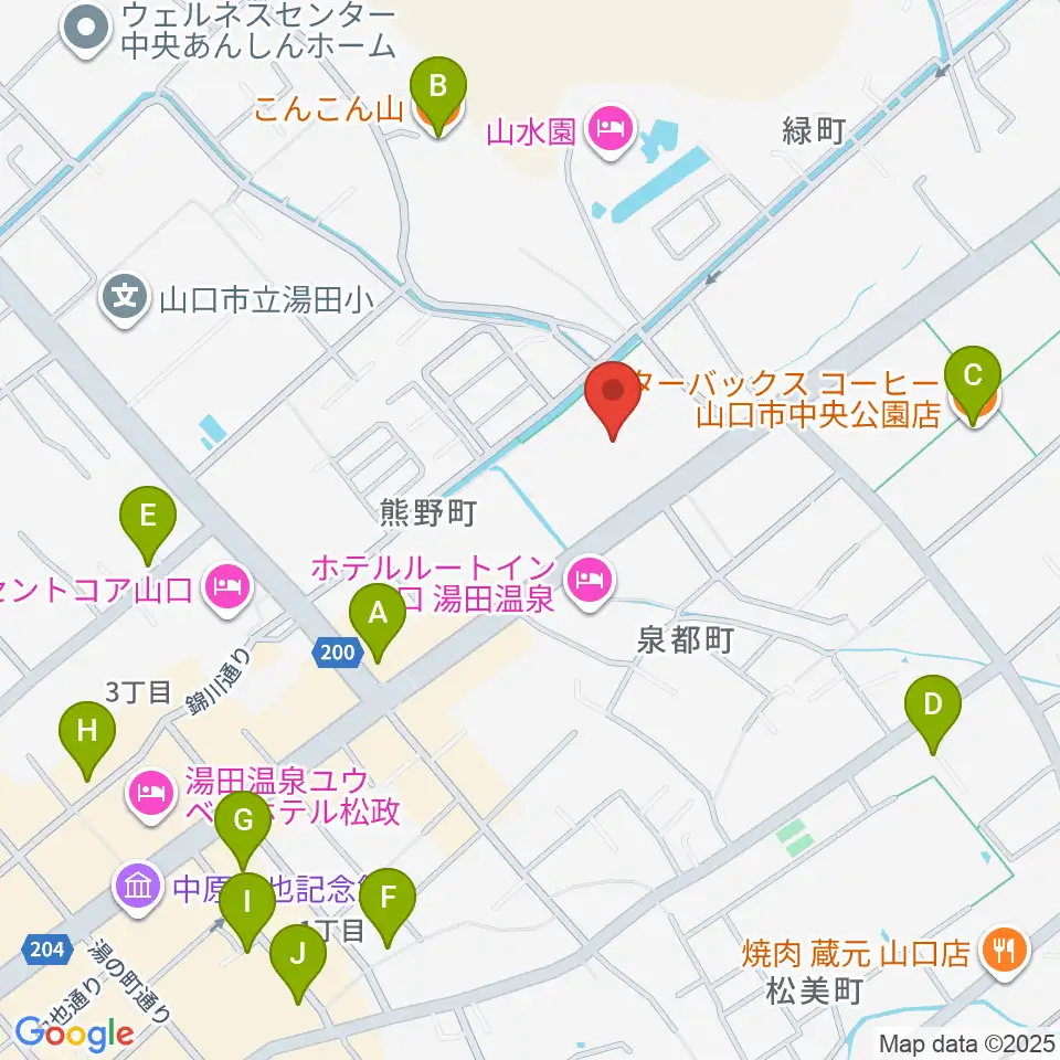 ニューメディアプラザ山口周辺のカフェ一覧地図
