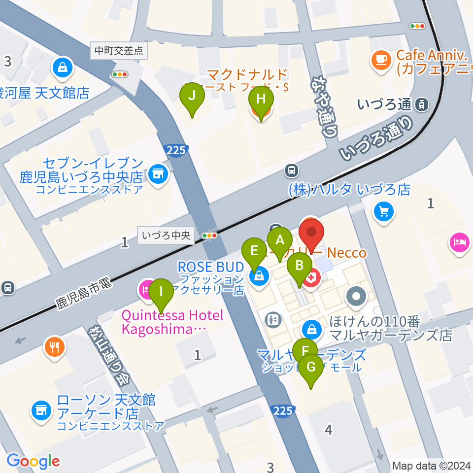 ガーデンズシネマ周辺のカフェ一覧地図