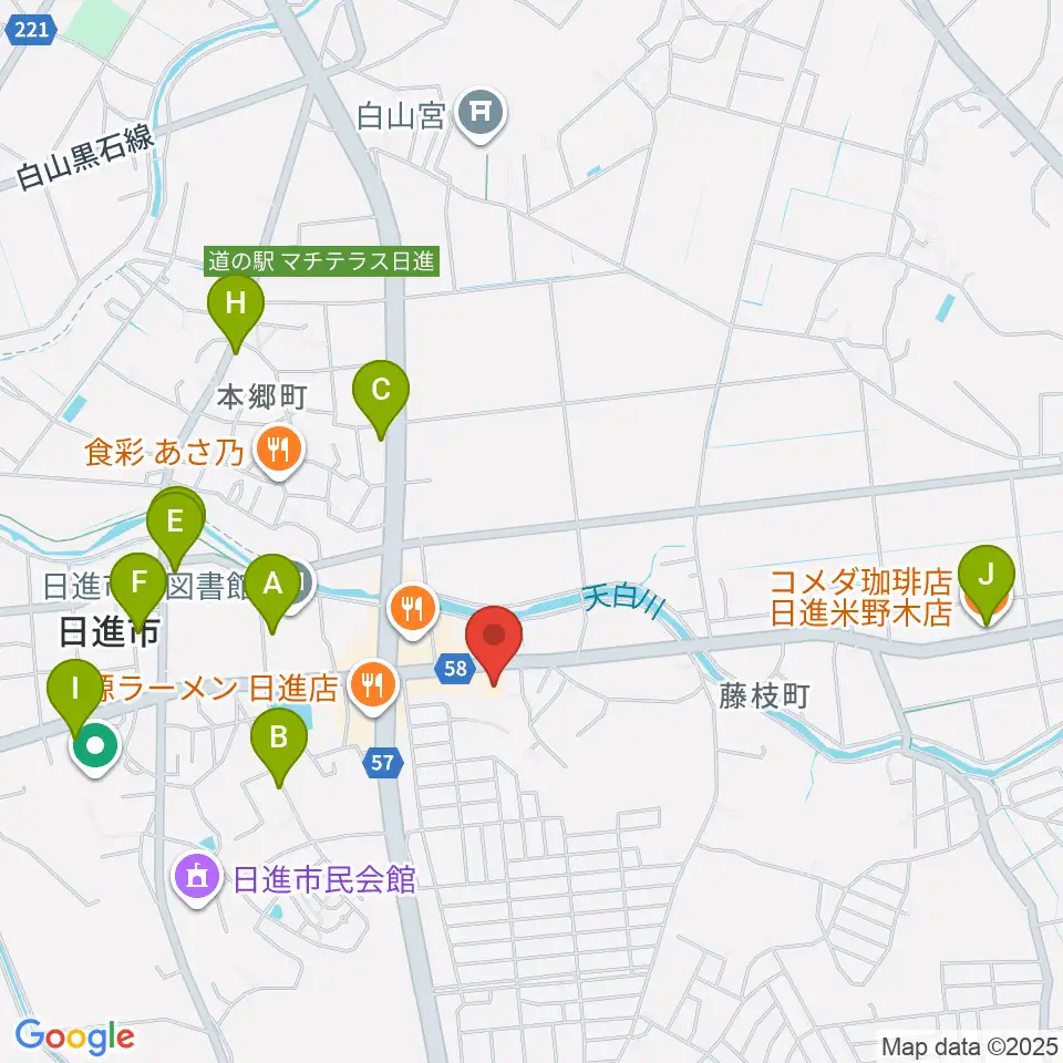 J'z Studio本館周辺のカフェ一覧地図