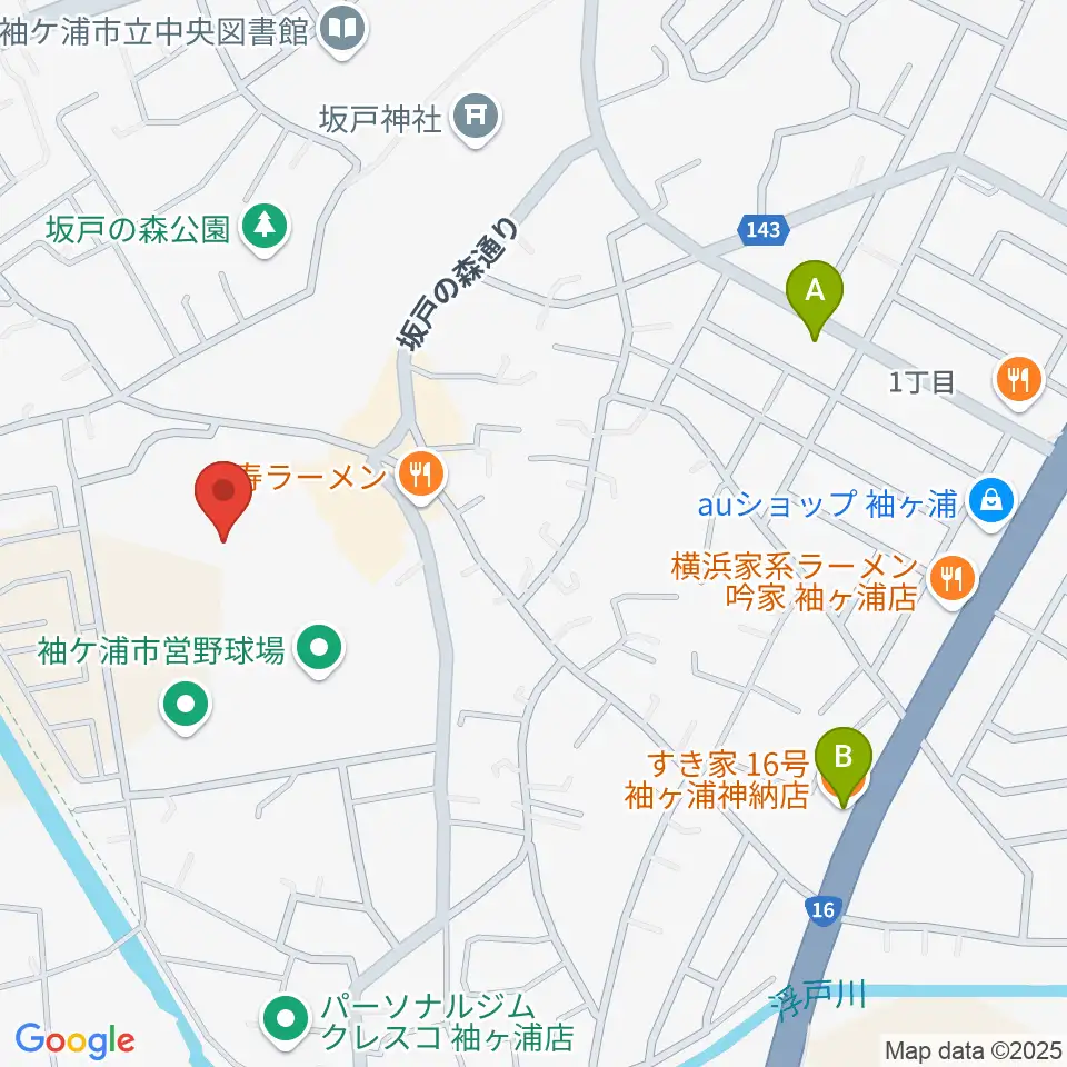 袖ケ浦市総合運動場陸上競技場周辺のカフェ一覧地図
